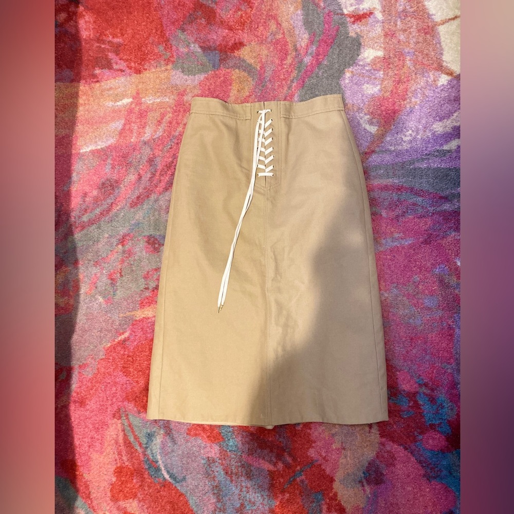 JCREW midi skirt khaki